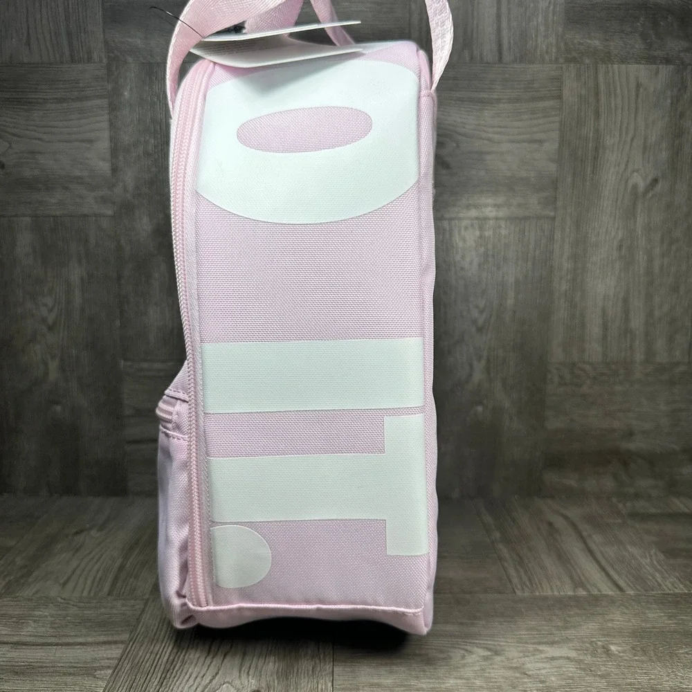 Nike Lunch Bag OS Pink Just Do It Insulated Canvas Swoosh NEW 9A2976-A8F